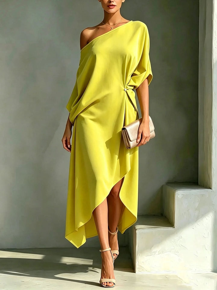 One Shoulder Asymmetrical Dress - Elysea