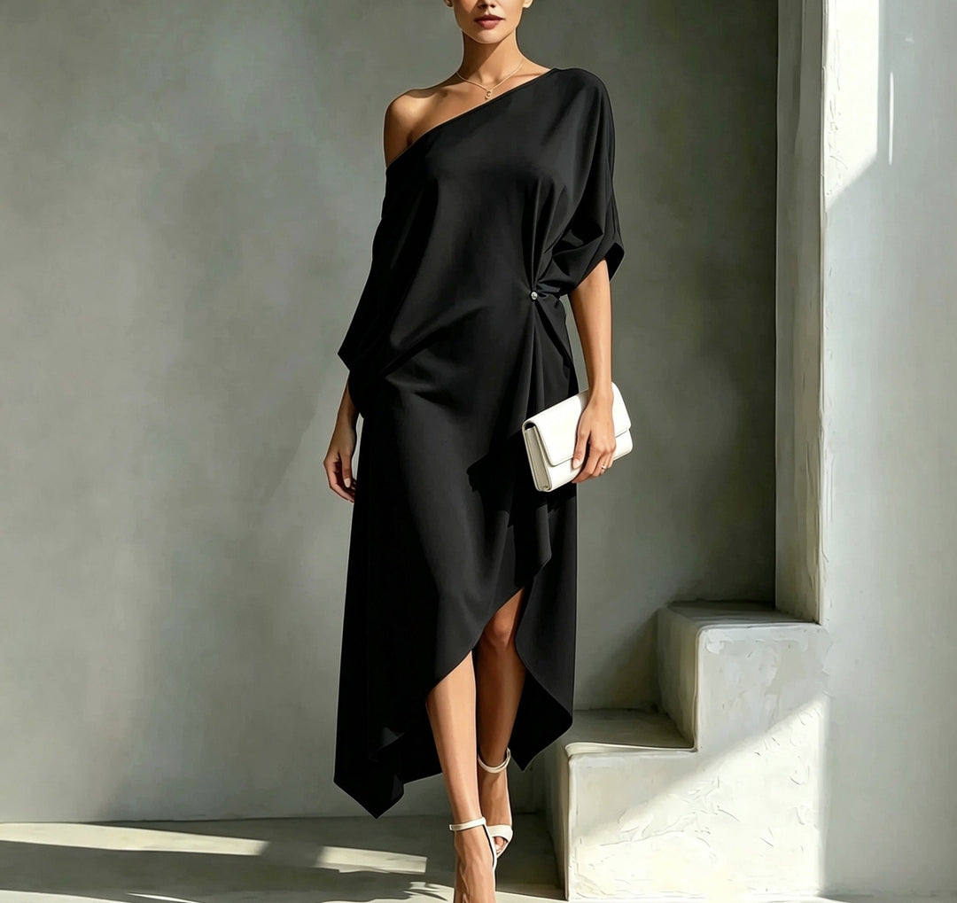 One Shoulder Asymmetrical Dress - Elysea