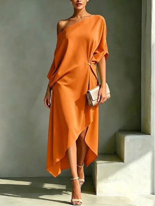 One Shoulder Asymmetrical Dress - Elysea