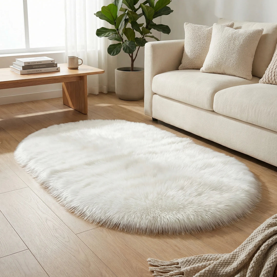 Oval Plush Area Rug - Veluryn