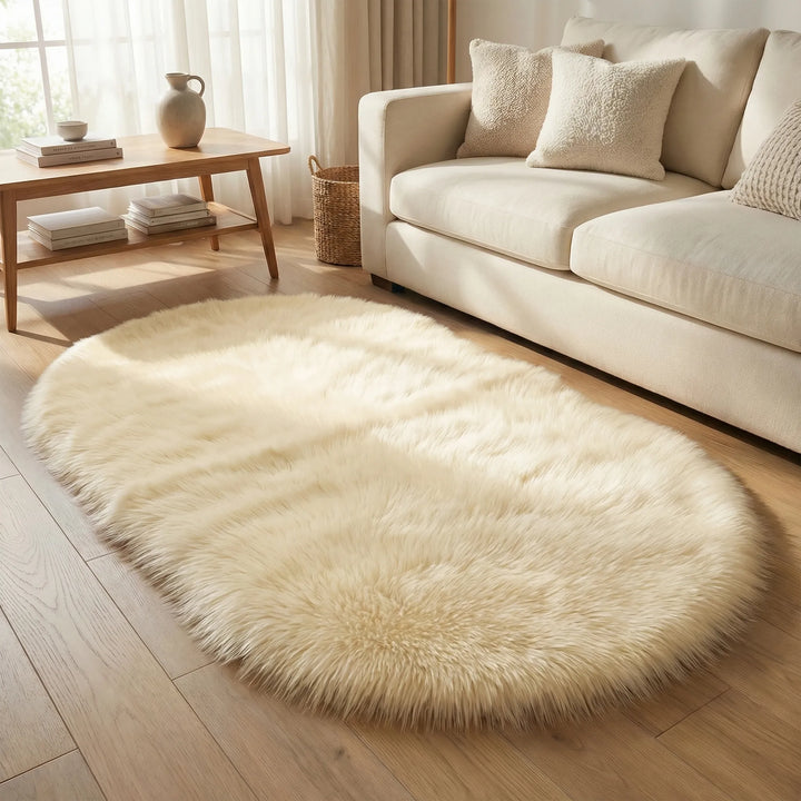 Oval Plush Area Rug - Veluryn