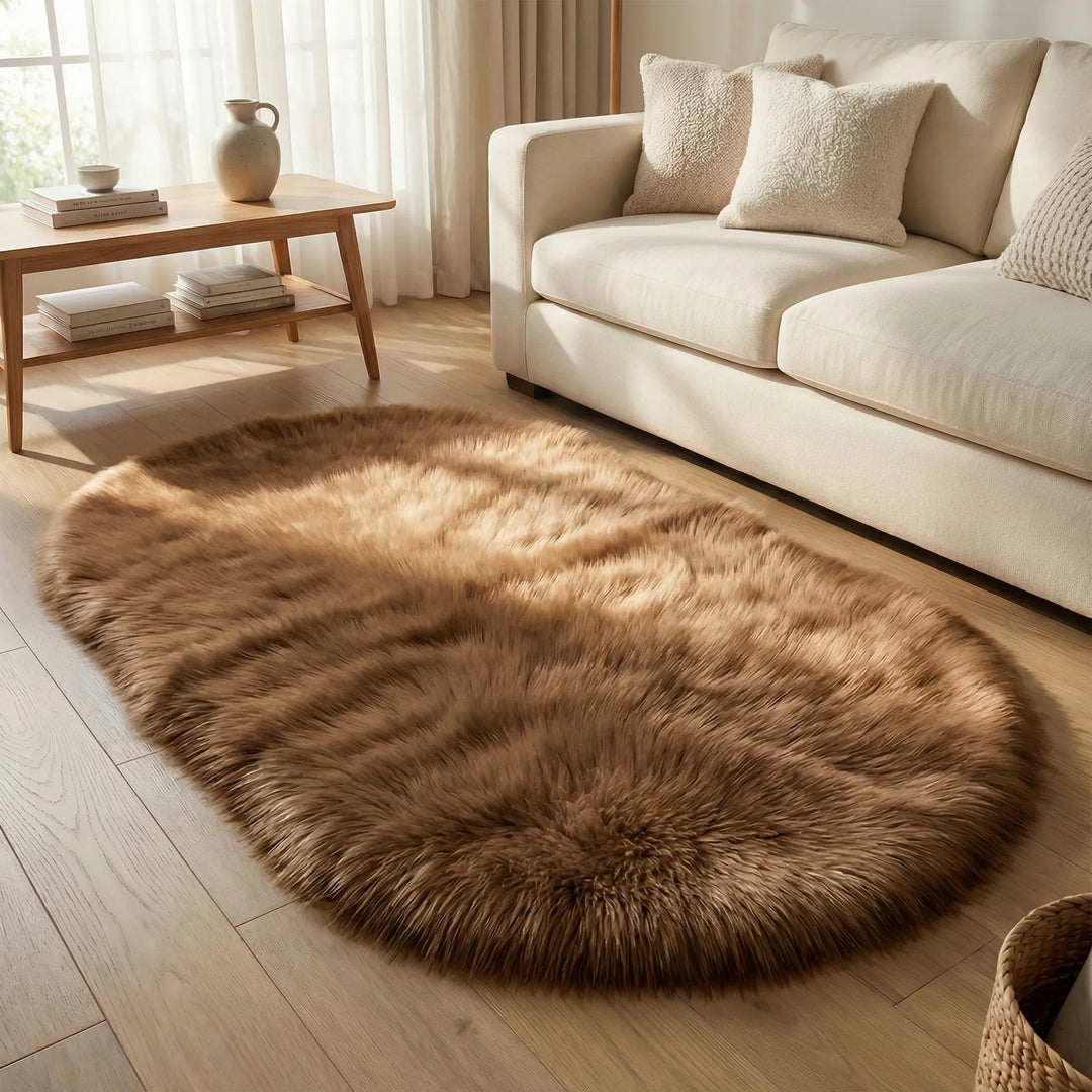 Oval Plush Area Rug - Veluryn