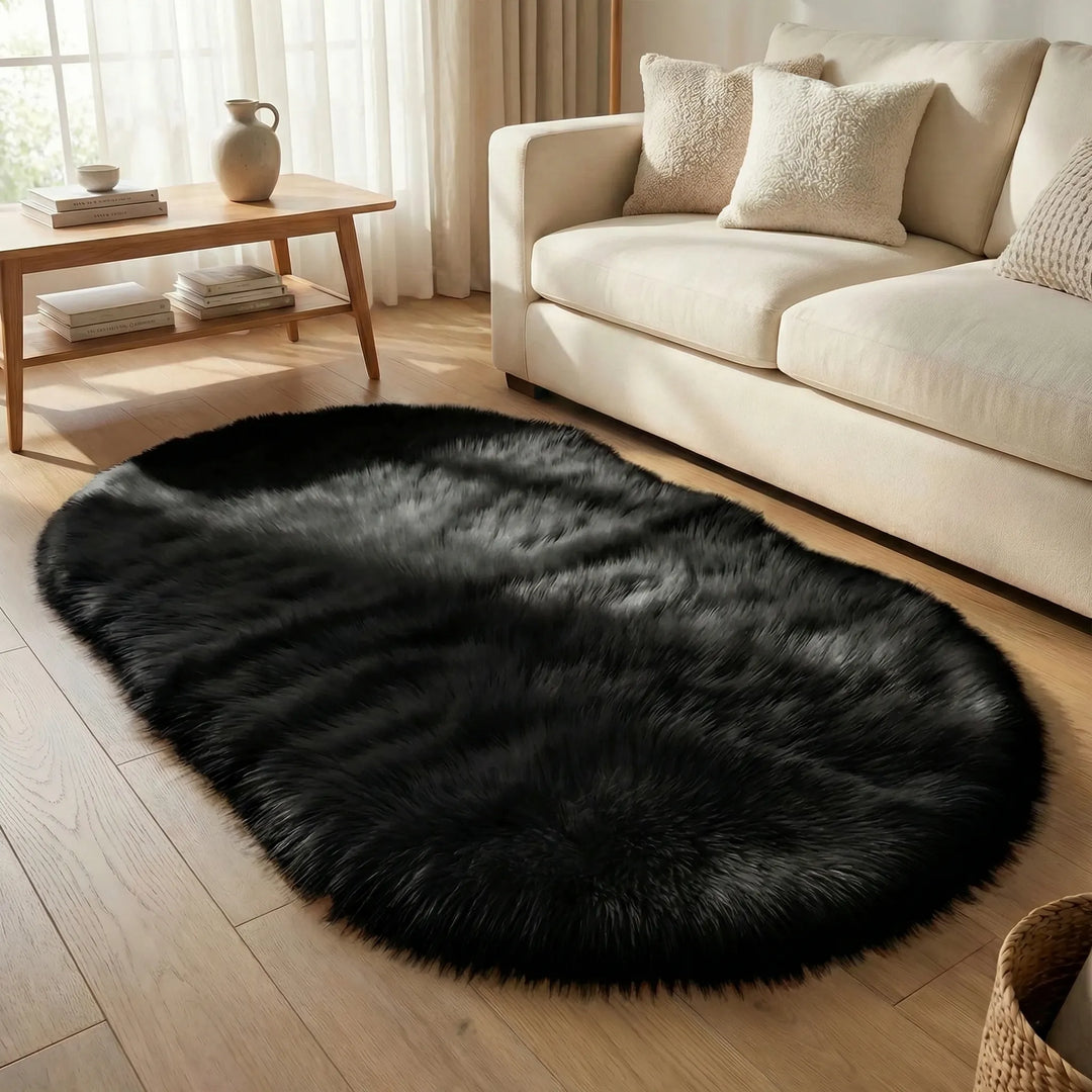 Oval Plush Area Rug - Veluryn