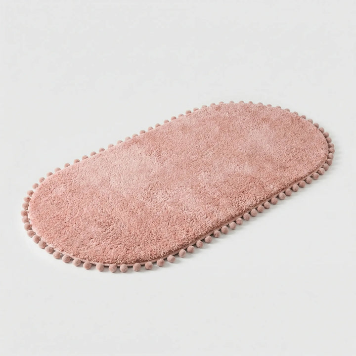 Oval Pompom Bath Rug - Pomvela