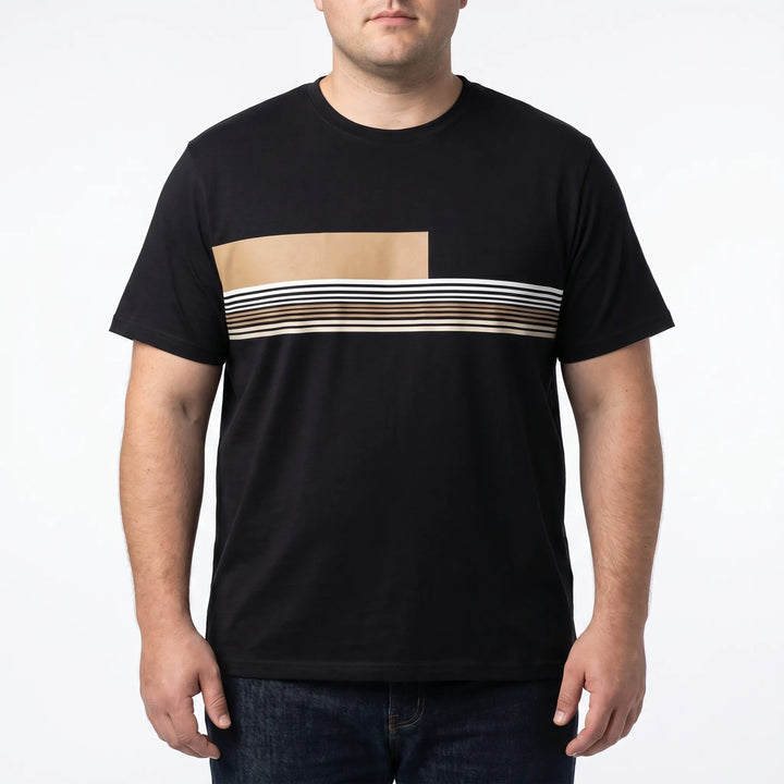 Oversized Color-Block Crew Neck Tee - Jesse