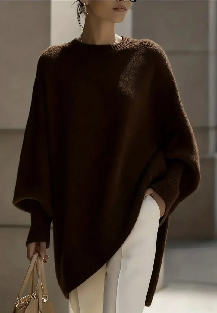 Oversized Crew Neck Knitted Sweater - Kathryn