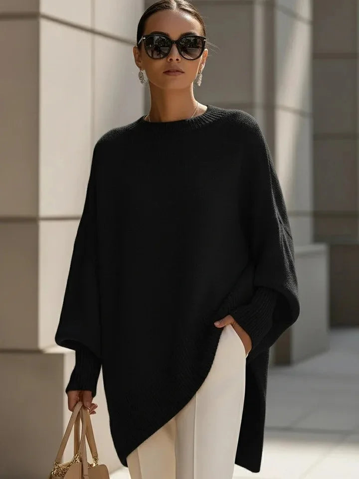 Oversized Crew Neck Knitted Sweater - Kathryn