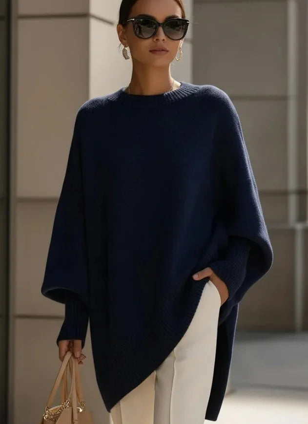 Oversized Crew Neck Knitted Sweater - Kathryn