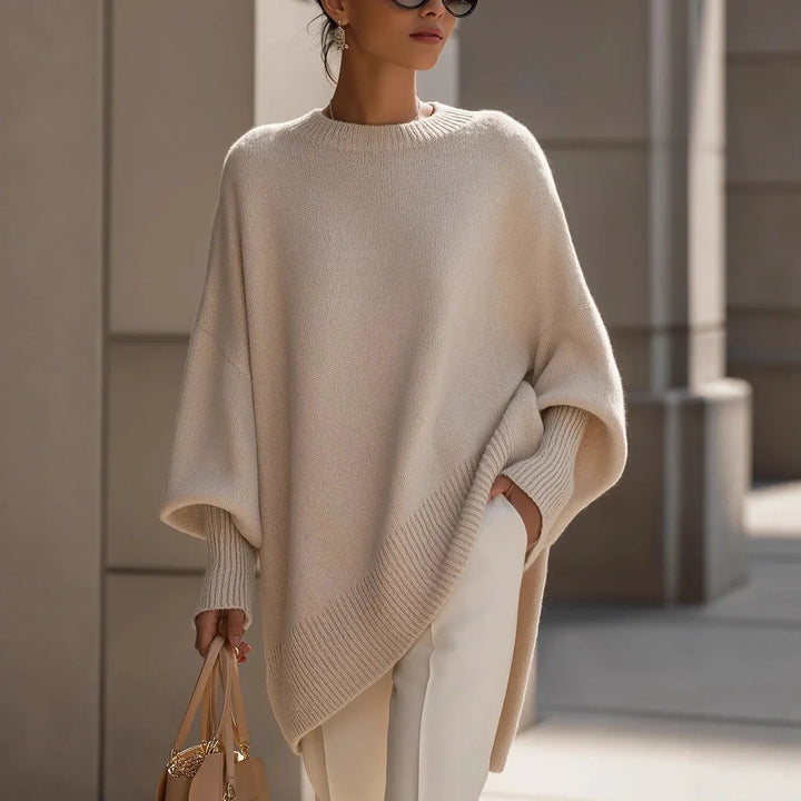 Oversized Crew Neck Knitted Sweater - Kathryn