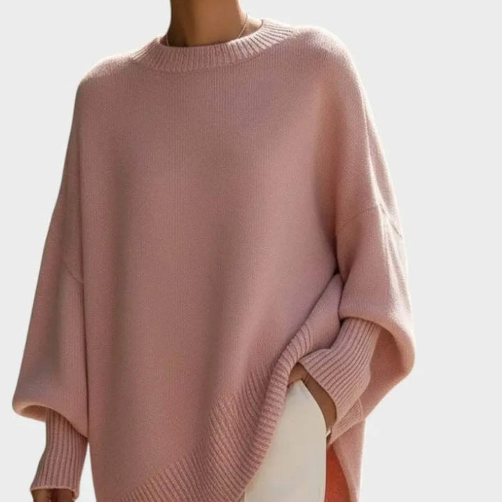 Oversized Crew Neck Knitted Sweater - Kathryn