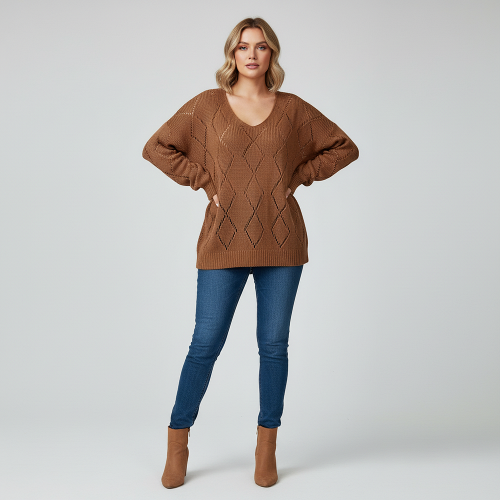Oversized Damenstrickpullover -  Viktoria