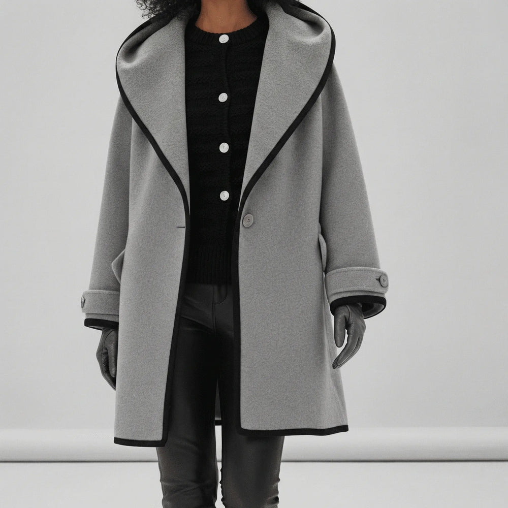 Oversized Mantel Mit Weitem Revers - Lillian