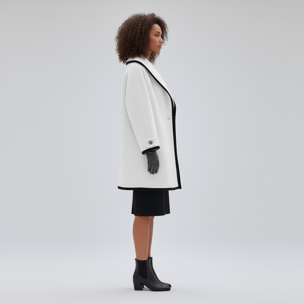 Oversized Mantel Mit Weitem Revers - Lillian