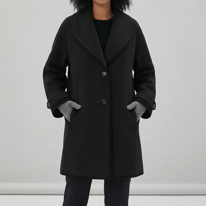 Oversized Mantel Mit Weitem Revers - Lillian