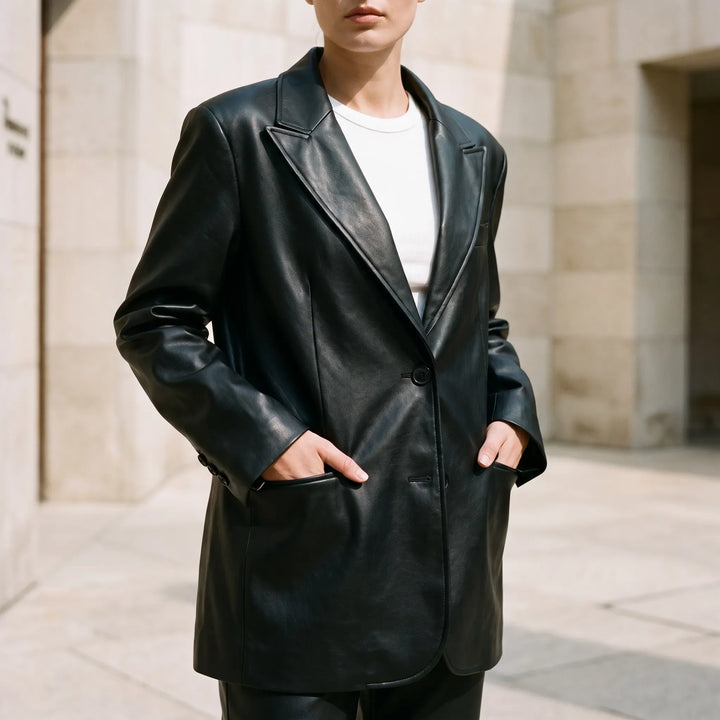 Oversized Single-Breasted Jacket -  Christy