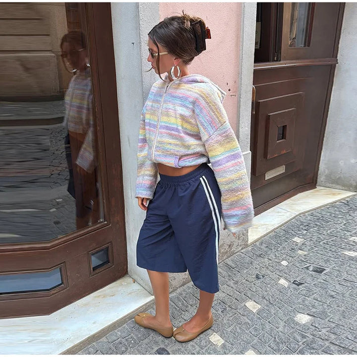 Pastel Striped Zip Jacket - Patricia