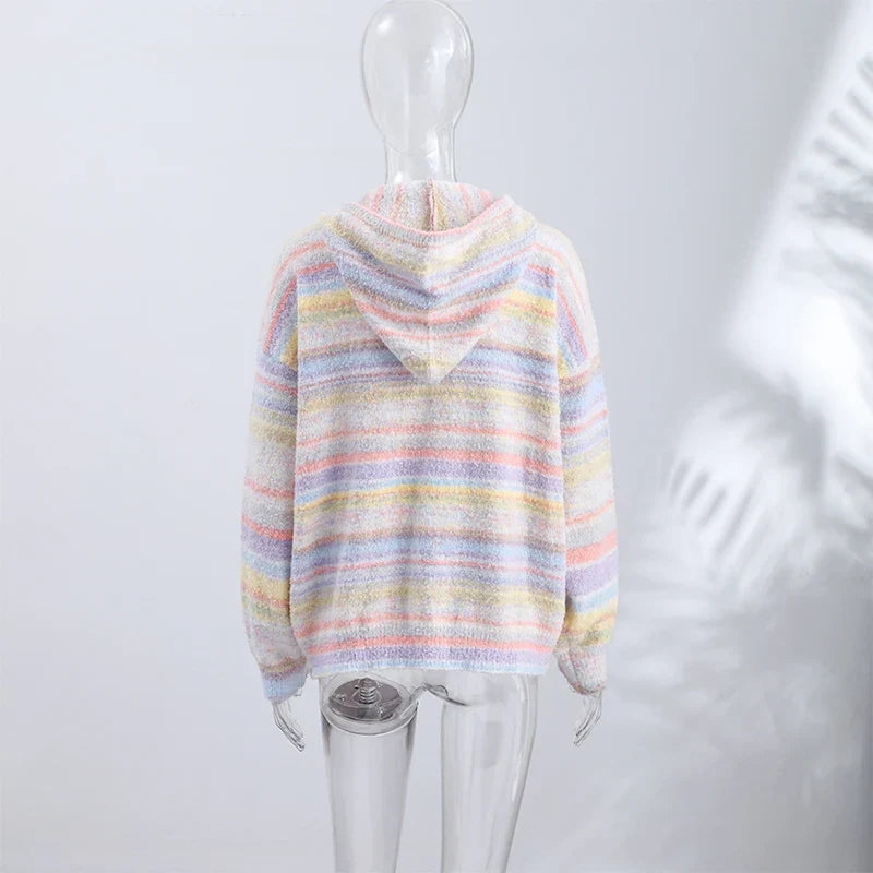 Pastel Striped Zip Jacket - Patricia