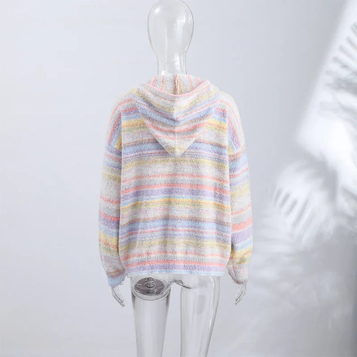 Pastel Striped Zip Jacket - Patricia