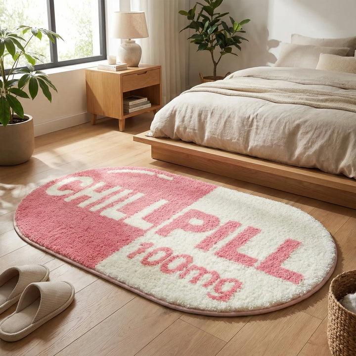 Playful Pill Shaped Accent Rug - Pillava