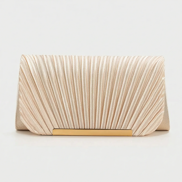 Pleated Textured Evening Clutch - Glamova