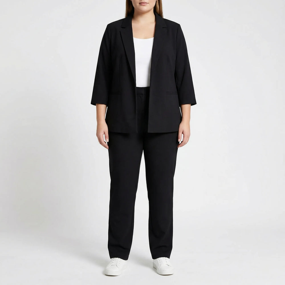 Plus Size Blazer And Pants Set - Karla