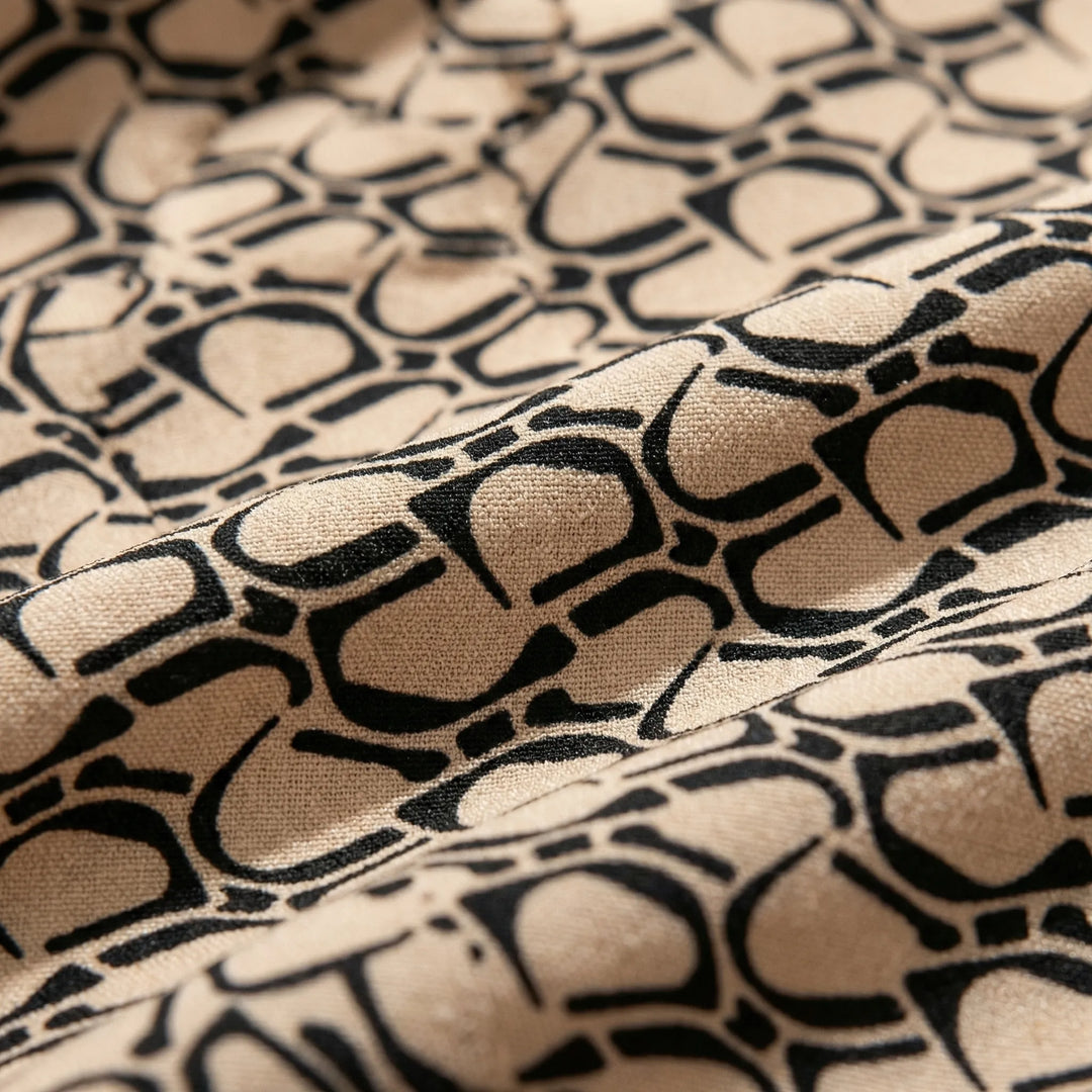 Plus Size Printed V-Neck Blouse - Denise