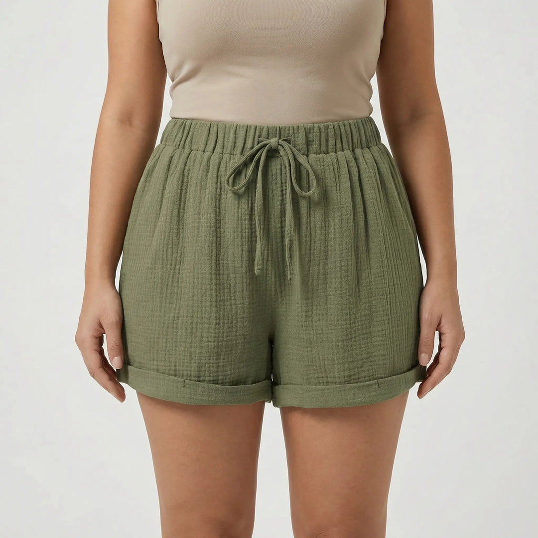Plus Size Relaxed Fit Shorts - Amber