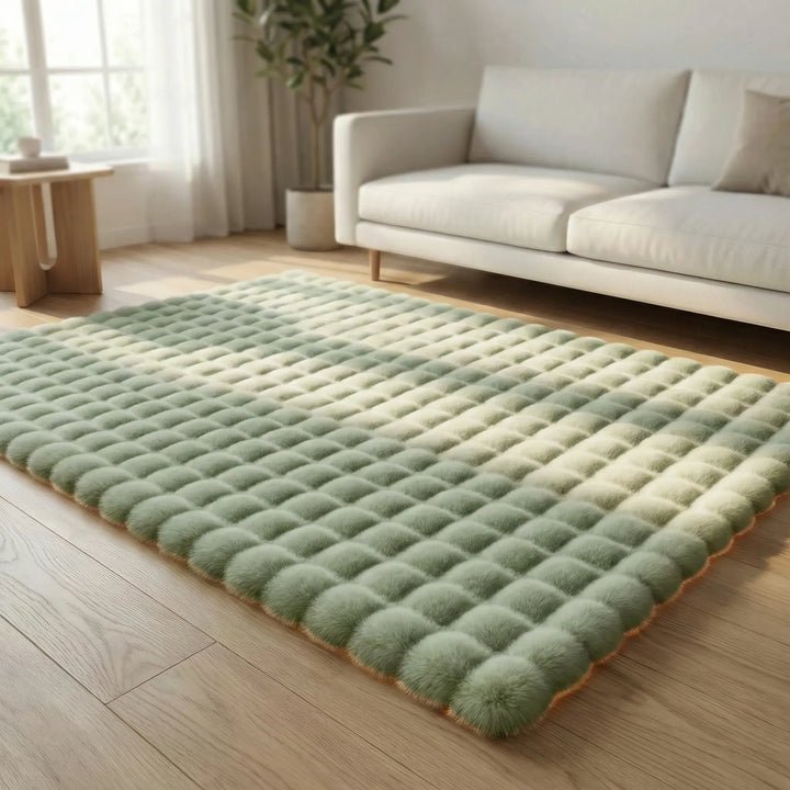 Plush Bubble Floral Rug - Veluvia