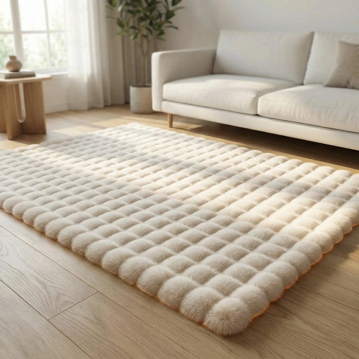 Plush Bubble Floral Rug - Veluvia