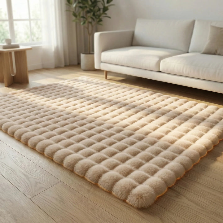 Plush Bubble Floral Rug - Veluvia