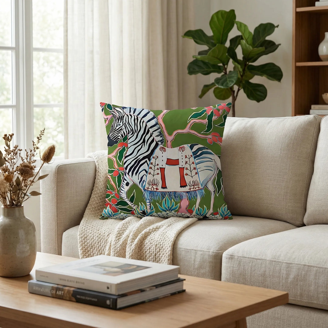 Printed Decorative Pillow Cover - Zebravia
