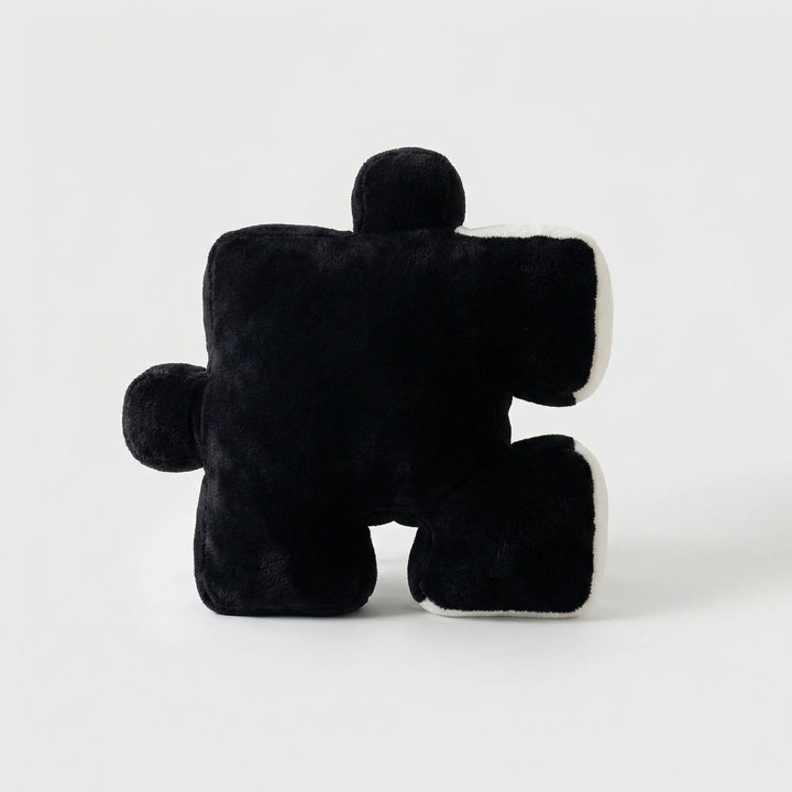 Puzzelvormig Kussen In Strak Zwart-Witdesign - Pieceplush
