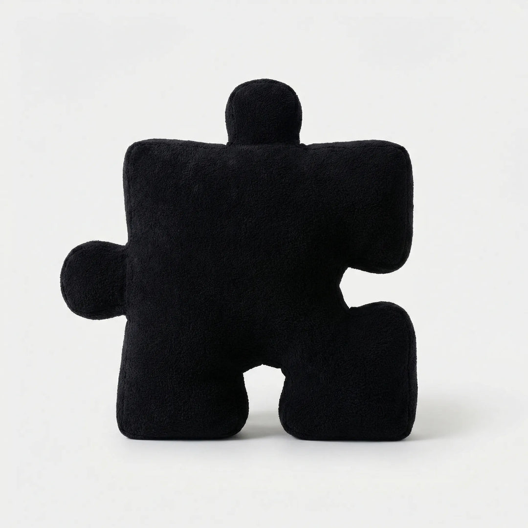 Puzzelvormig Kussen In Strak Zwart-Witdesign - Pieceplush