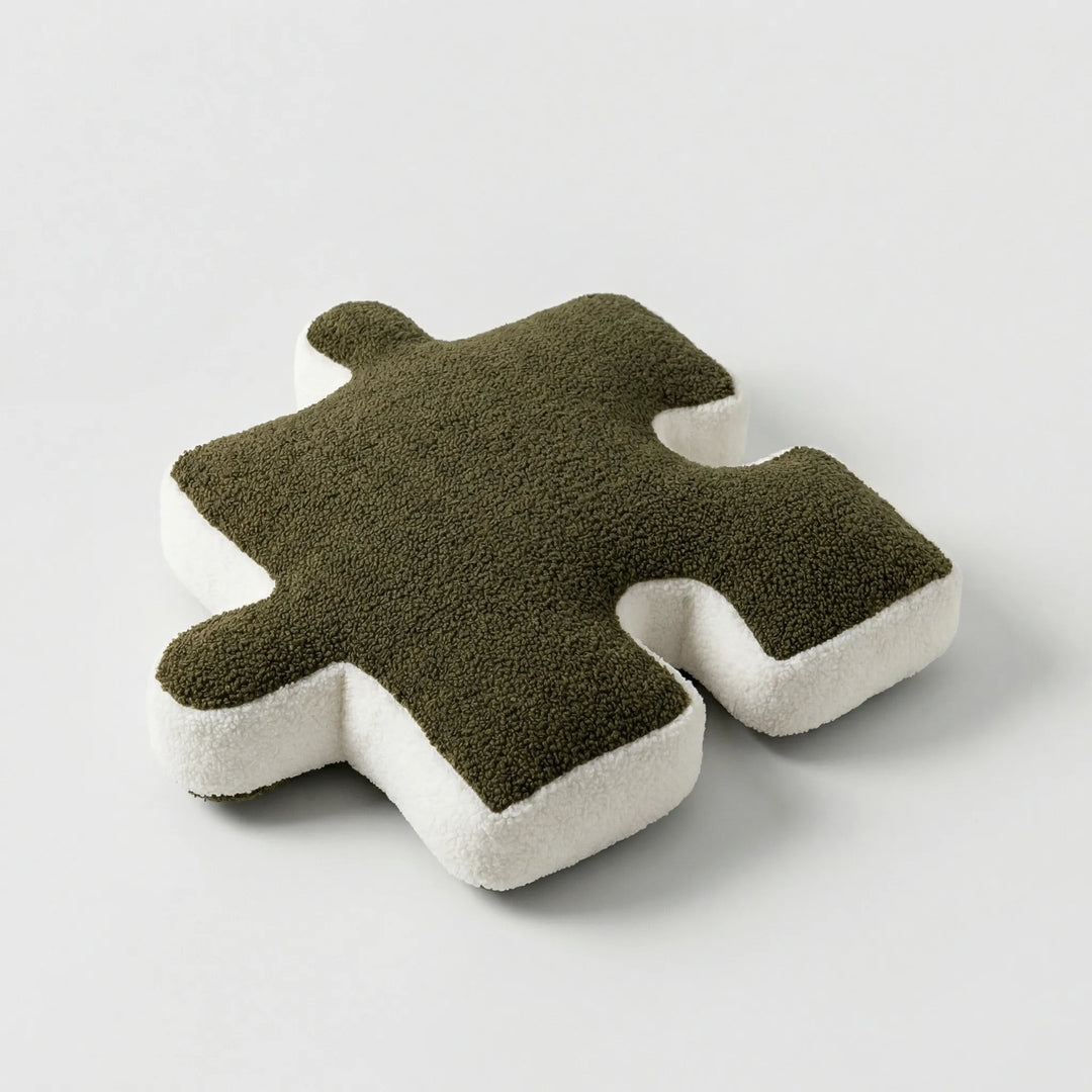 Puzzelvormig Kussen In Strak Zwart-Witdesign - Pieceplush