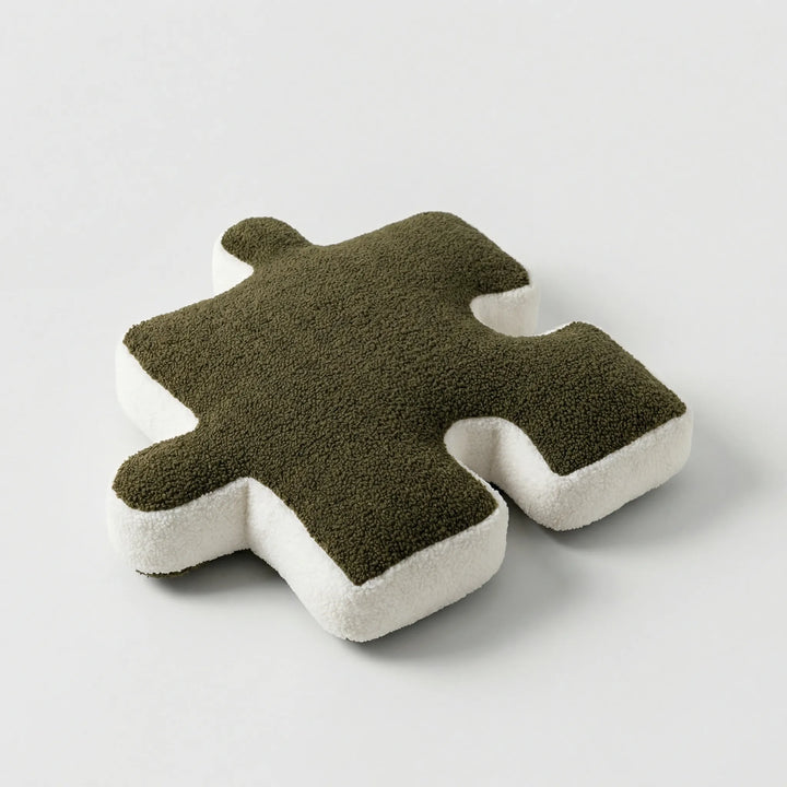 Puzzelvormig Kussen In Strak Zwart-Witdesign - Pieceplush