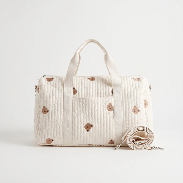 Quilted Embroidered Large Duffle Bag - Nubitote