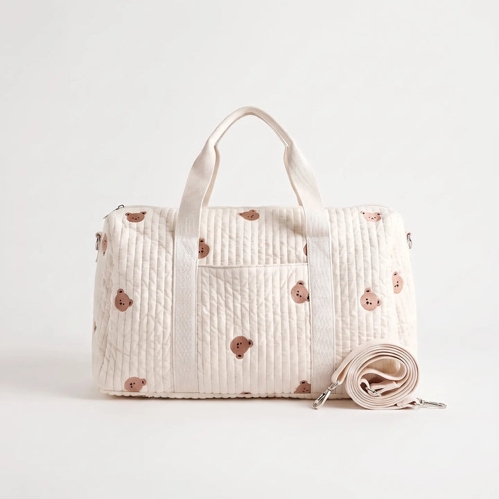 Quilted Embroidered Large Duffle Bag - Nubitote