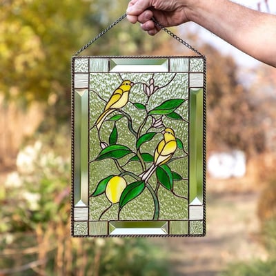 Rectangular Botanical Sun Catcher - Prismia
