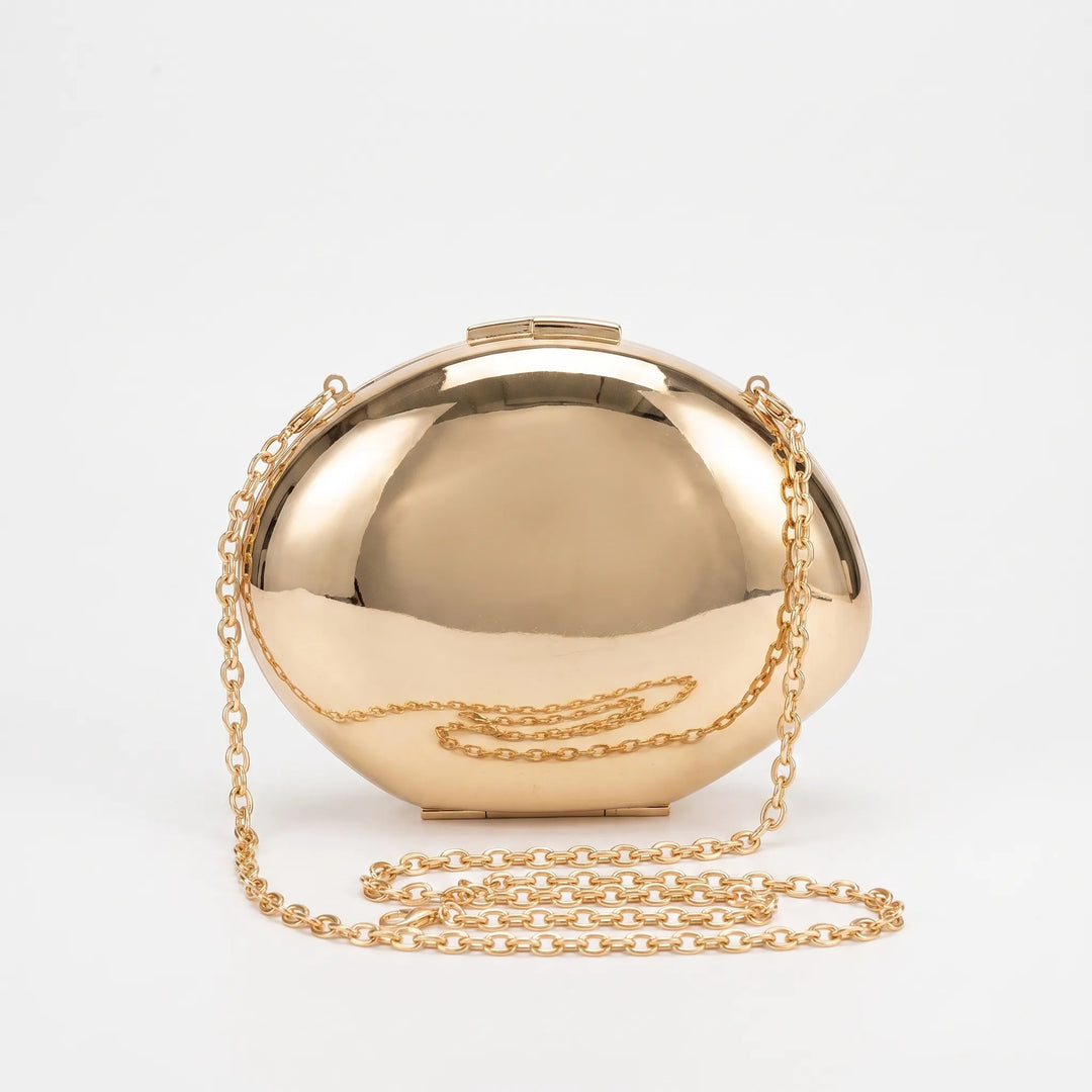 Reflective Hard-Shell Evening Clutch Bag - Oystelle