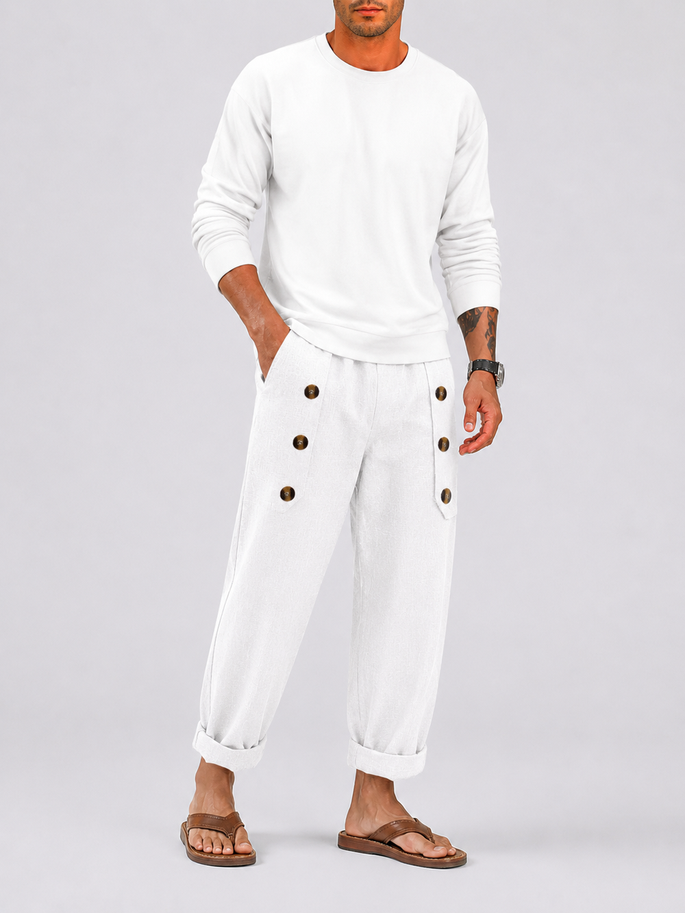 Relaxed Fit Breathable Summer Trousers - Edgar