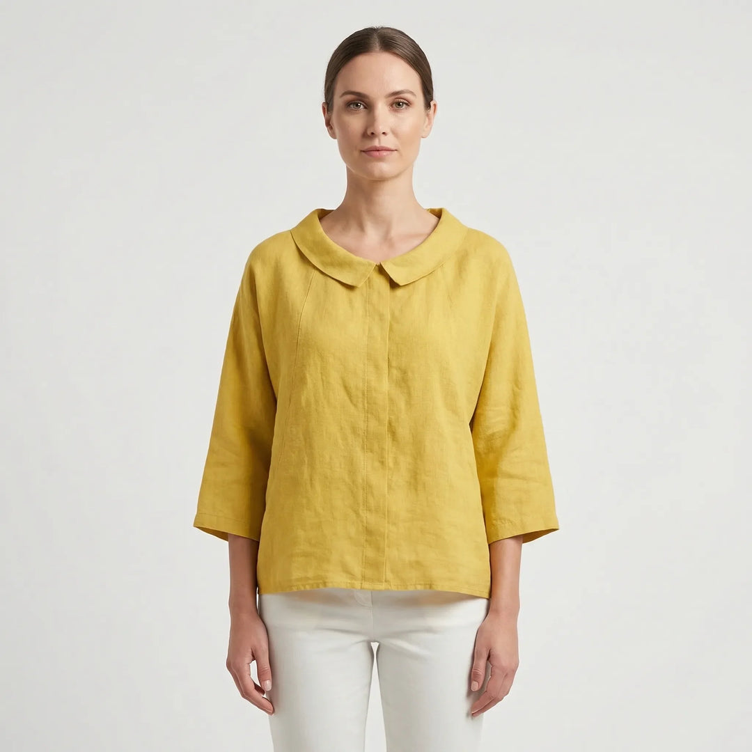 Relaxed Fit Long-Sleeve Blouse - Rosemary