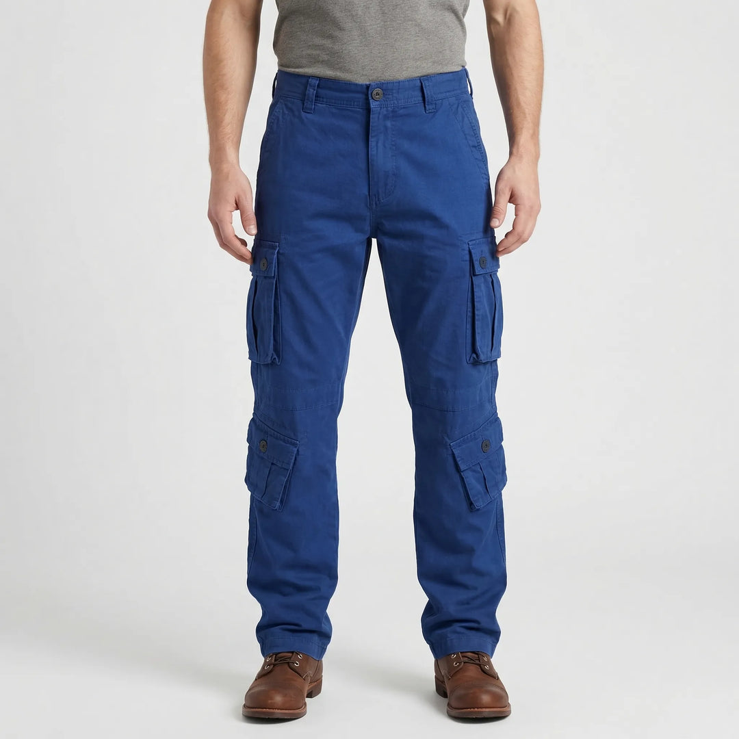 Relaxed Fit Multi-Pocket Cargo Trousers - Shane