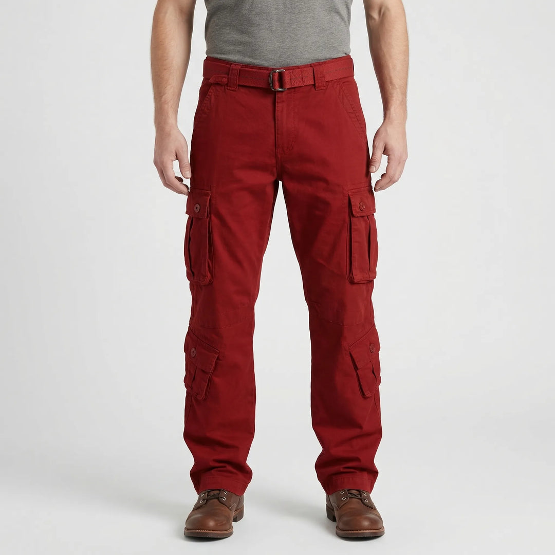 Relaxed Fit Multi-Pocket Cargo Trousers - Shane