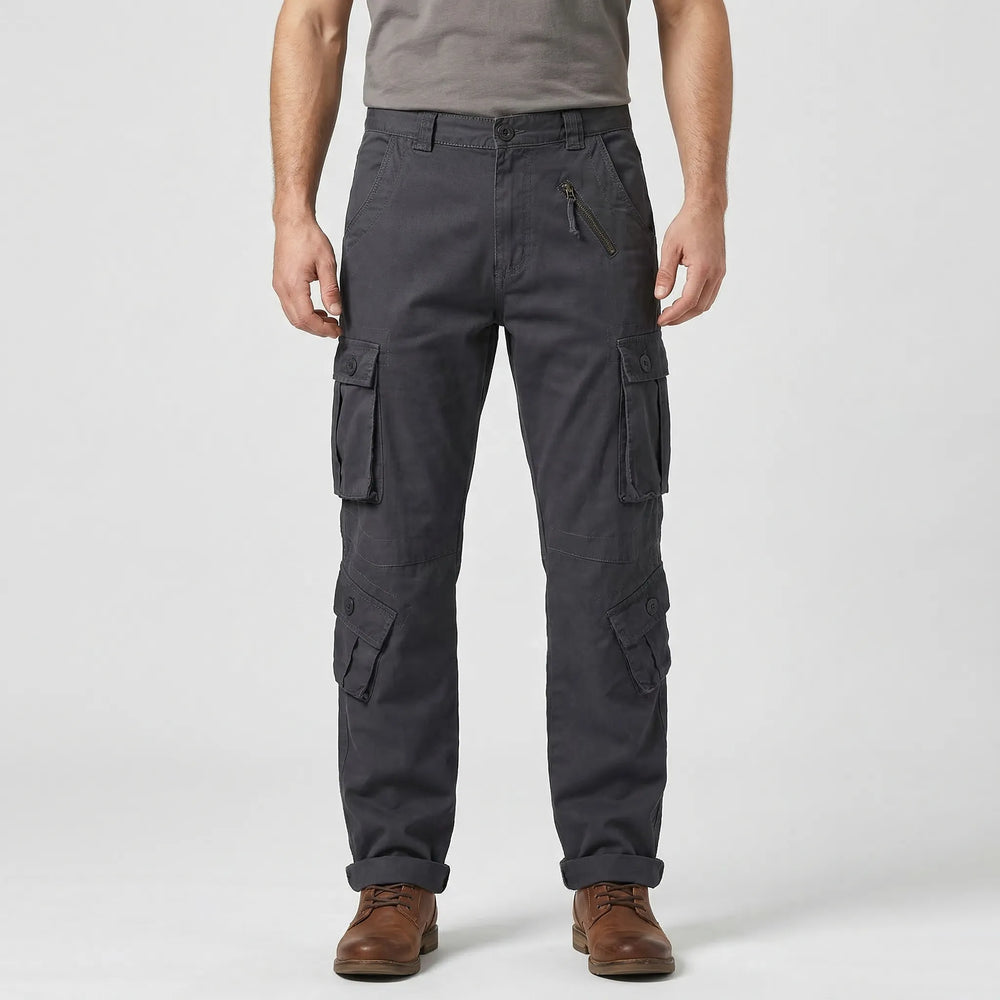 Relaxed Fit Multi-Pocket Cargo Trousers - Shane