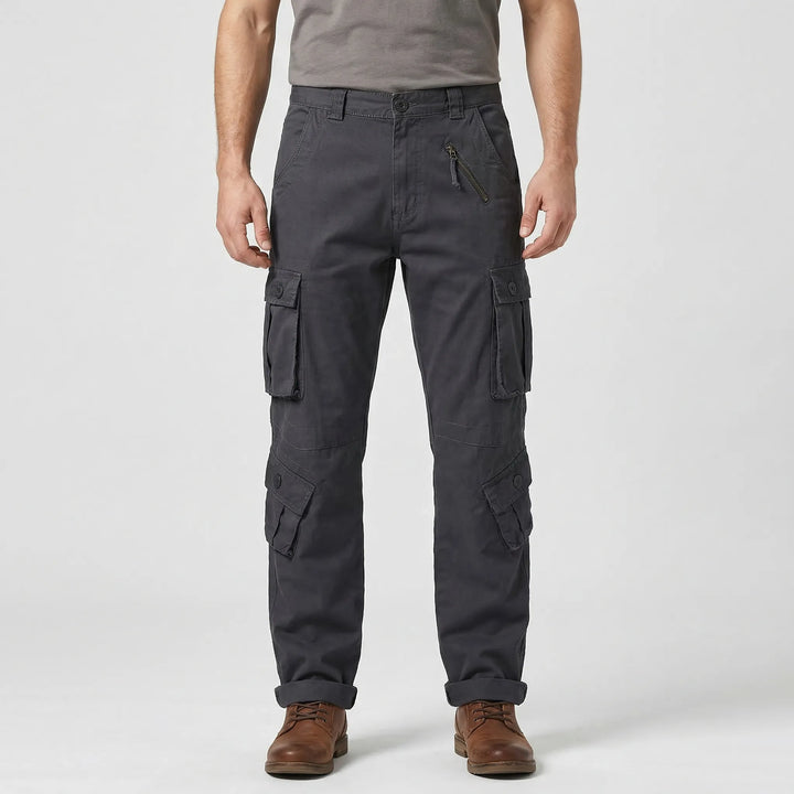 Relaxed Fit Multi-Pocket Cargo Trousers - Shane
