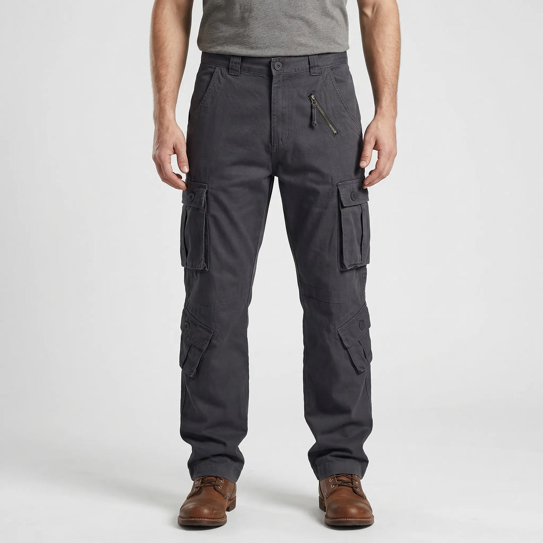 Relaxed Fit Multi-Pocket Cargo Trousers - Shane