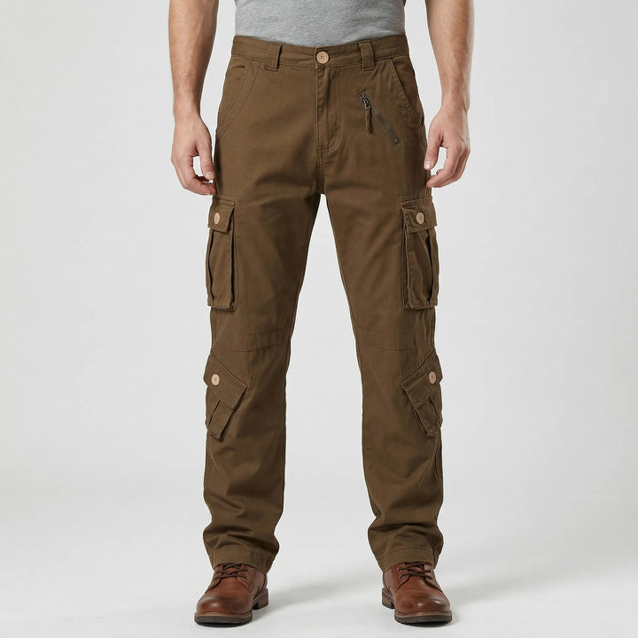 Relaxed Fit Multi-Pocket Cargo Trousers - Shane