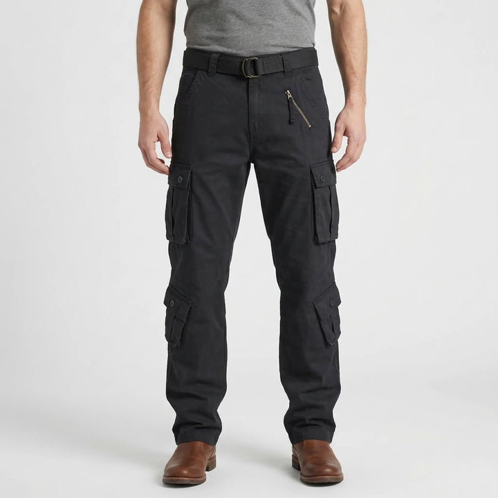 Relaxed Fit Multi-Pocket Cargo Trousers - Shane