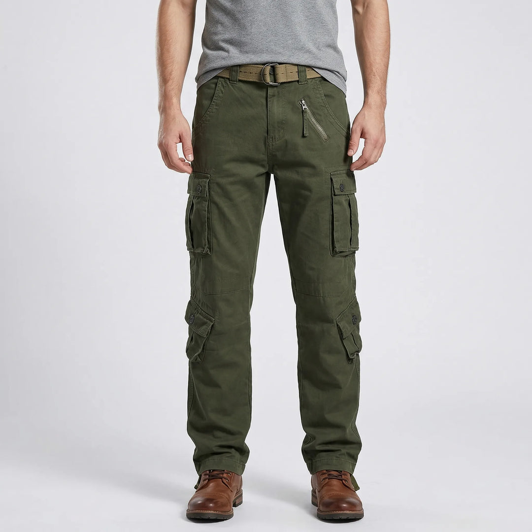 Relaxed Fit Multi-Pocket Cargo Trousers - Shane
