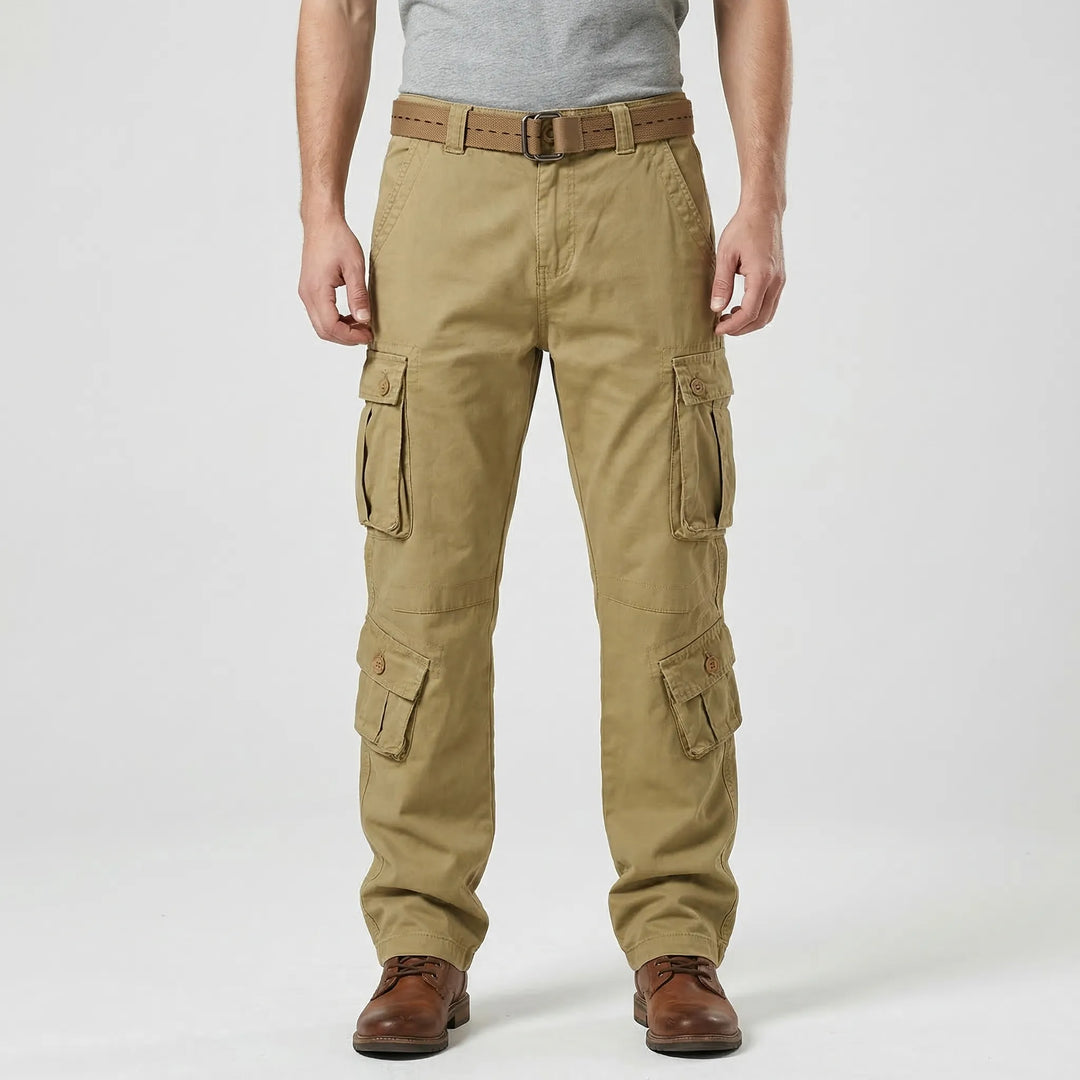 Relaxed Fit Multi-Pocket Cargo Trousers - Shane